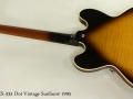 Gibson ES-335 Dot Vintage Sunburst 1995 full rear view