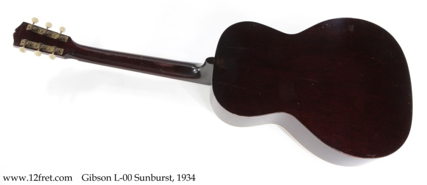 Gibson L-00 Sunburst, 1934 Full Rear View