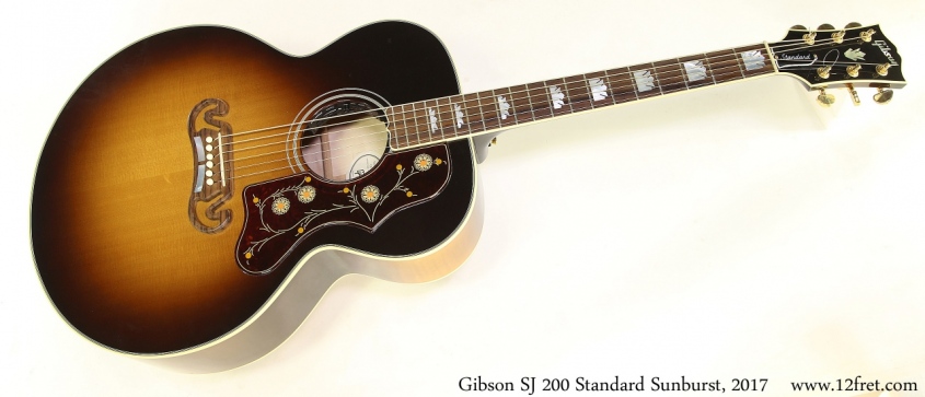 Gibson SJ 200 Standard Sunburst, 2017 Full Front View