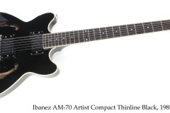 Ibanez AM-70 Artist Compact Thinline Black, 1985 Full Front View