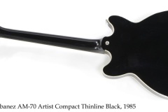 Ibanez AM-70 Artist Compact Thinline Black, 1985 Full Rear View