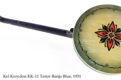 Kel Kroydon KK-11 Tenor Banjo Blue, 1931 Full Rear View