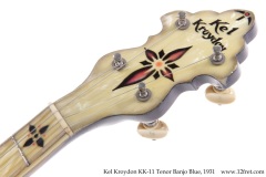 Kel Kroydon KK-11 Tenor Banjo Blue, 1931 Head Front View