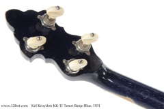 Kel Kroydon KK-11 Tenor Banjo Blue, 1931 Head Rear View