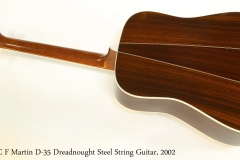C F Martin D-35 Dreadnought Steel String Guitar, 2002    Full Rear View