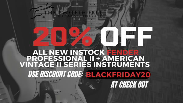 20% OFF SELECT Fender Guitars