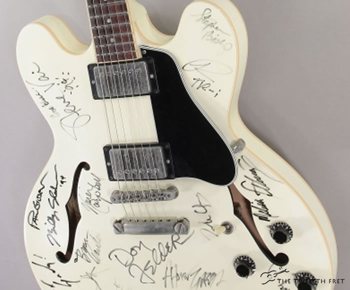 Autographed Gibson ES-335 Alpine White, 1991 | www.12fret.com